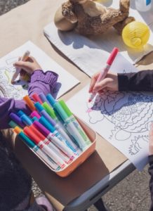 children group paper coloring